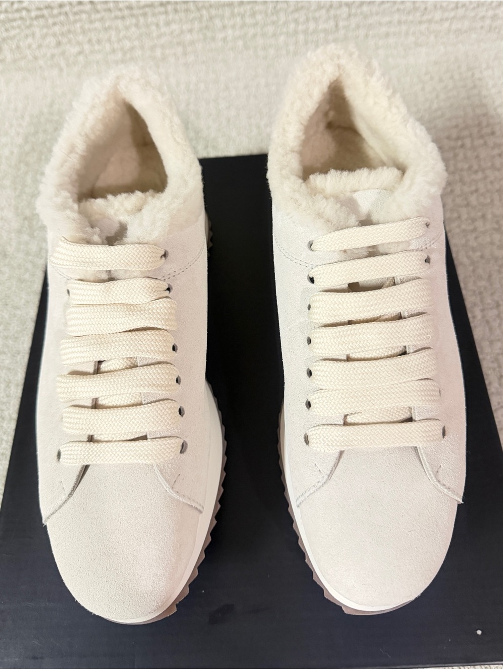 PEDRO GARCIA - Orinda Shearling Suede Sneaker made in Spain Sz 8 NWOB - Picture 9 of 10